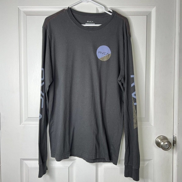 RVCA Standard Tee Long sleeve M Men’s T-shirt Black Standard Wash - Picture 1 of 4